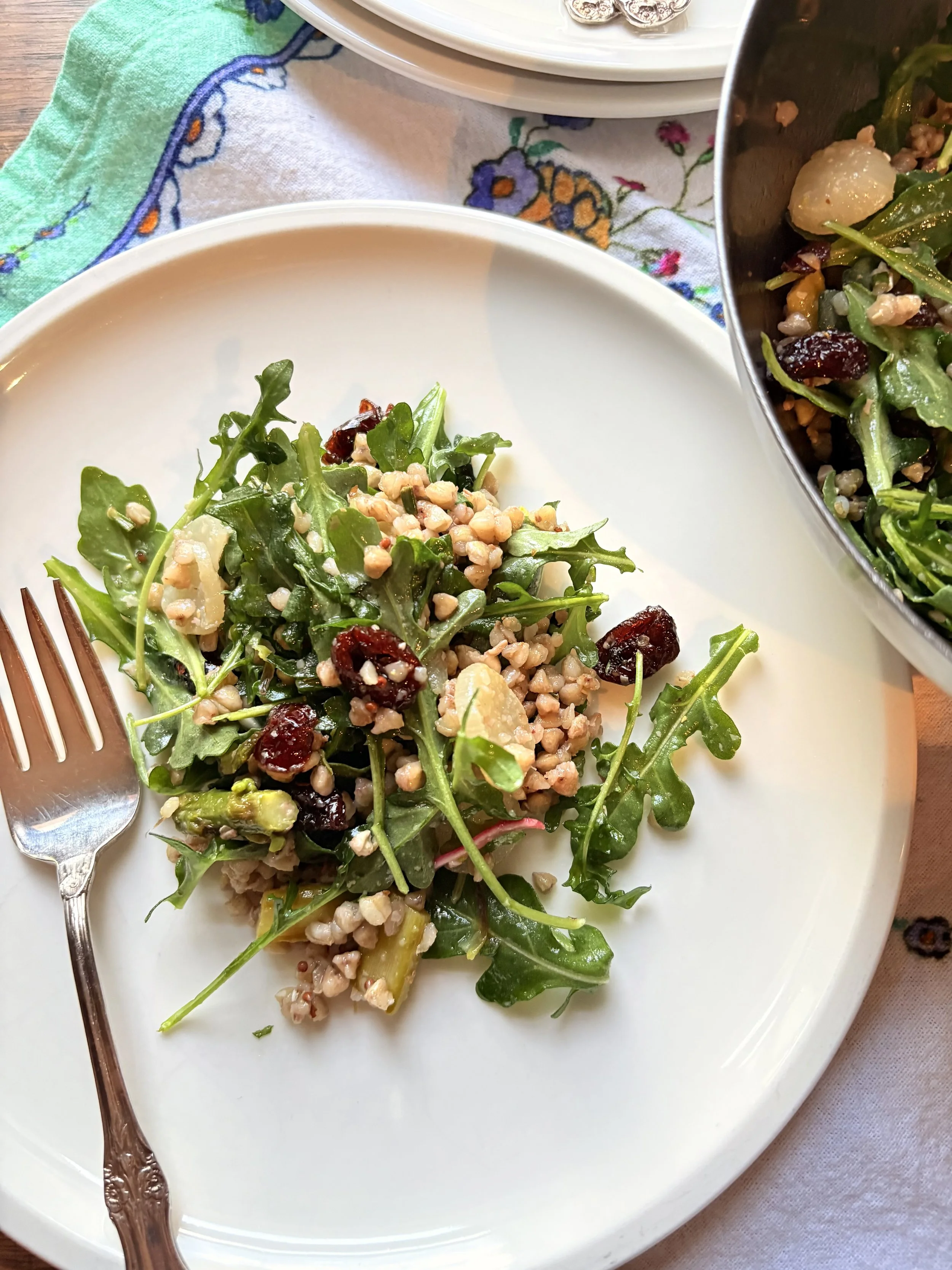 Warm Buckwheat Arugula Salad