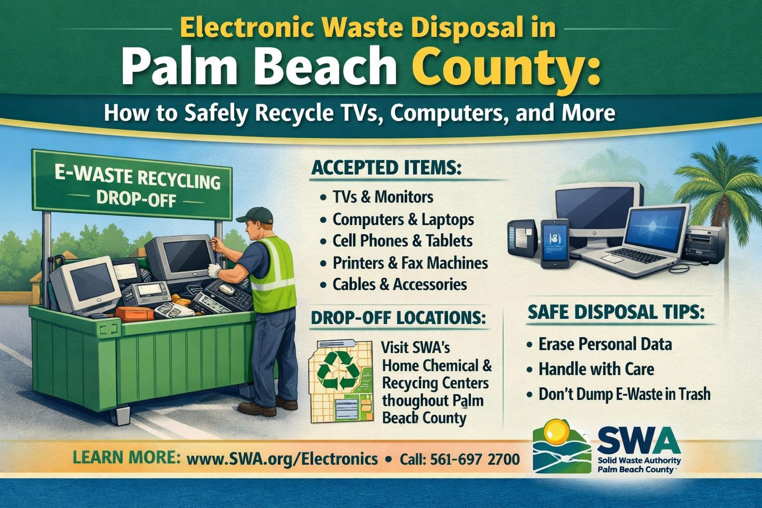 Electronic Waste Disposal in Palm Beach County: How to Safely Recycle TVs, Computers, and More