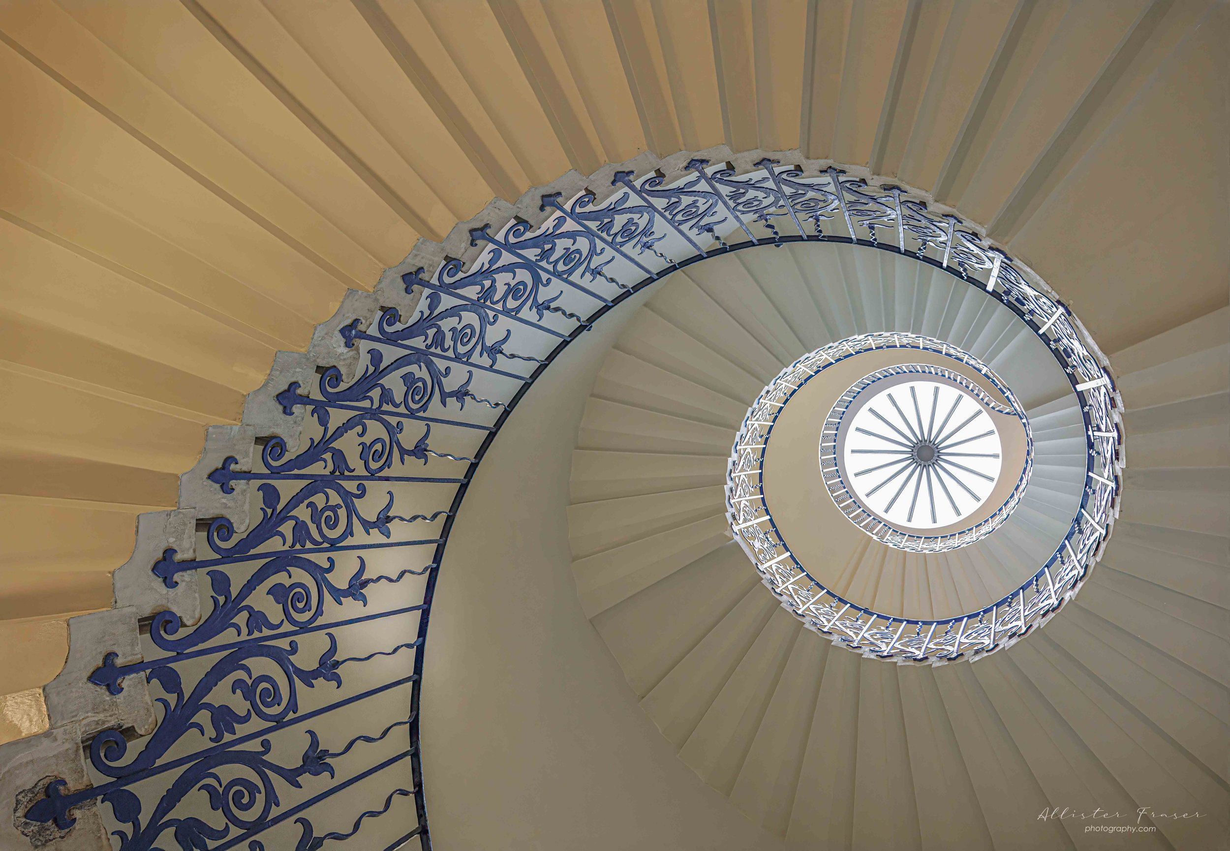 the elegant queen's staircase, greenwich