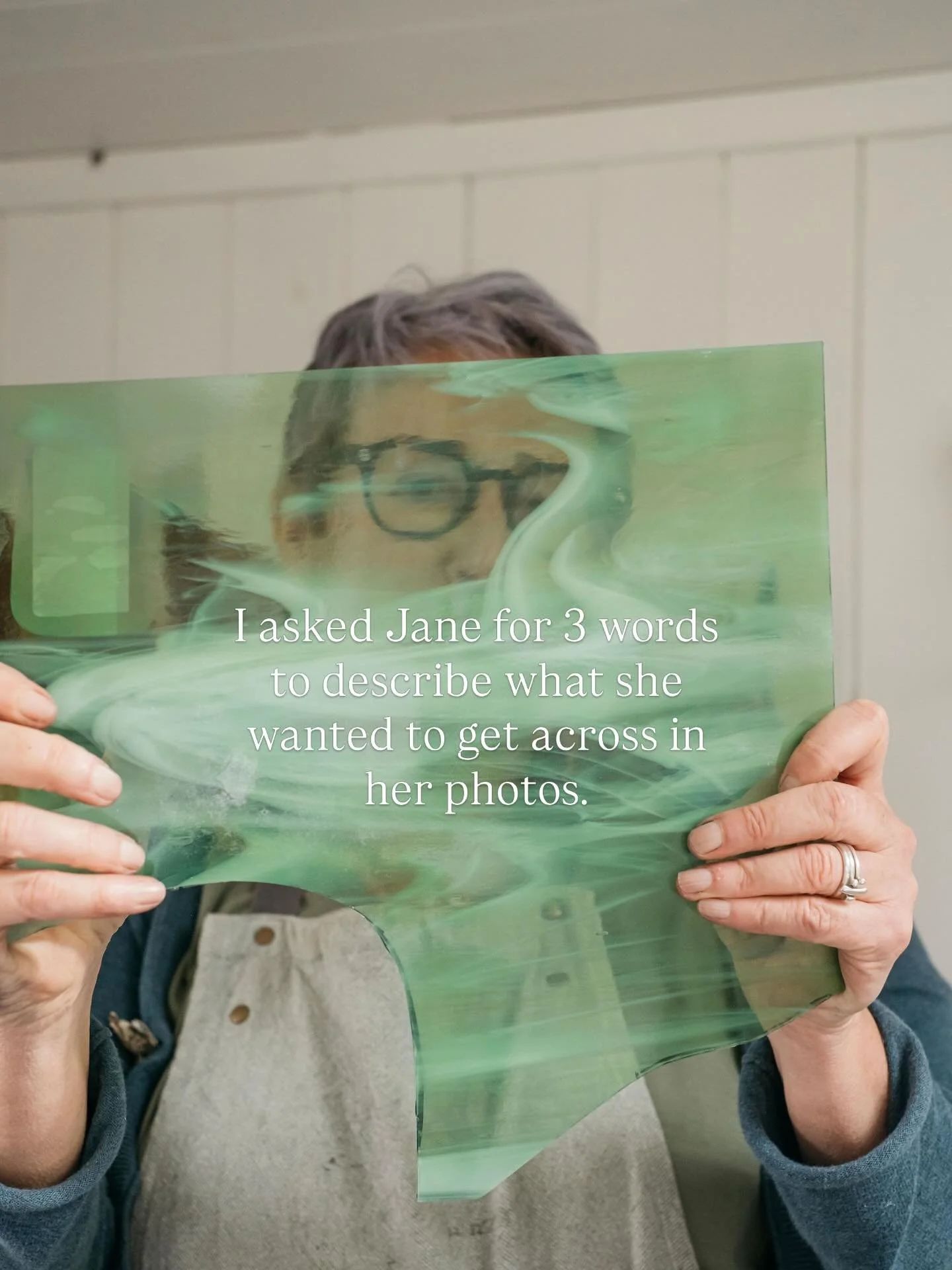 Before a recent shoot with stained glass artist @jane.littlefield.glass I asked her for three words to sum up what she wanted to get across and these were them! 

This simple act can be really telling for a shoot together. And keeps focus on the day 