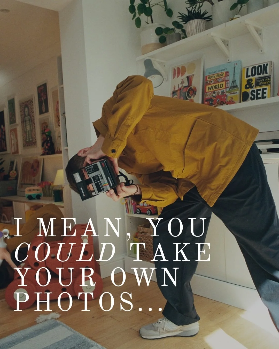 I mean, you coullllllld, but should you? 

Of course there are times when you really do need to do your own photos, I get that and am working on something special to help you do just that but if you really want to have a set of photos that is both an