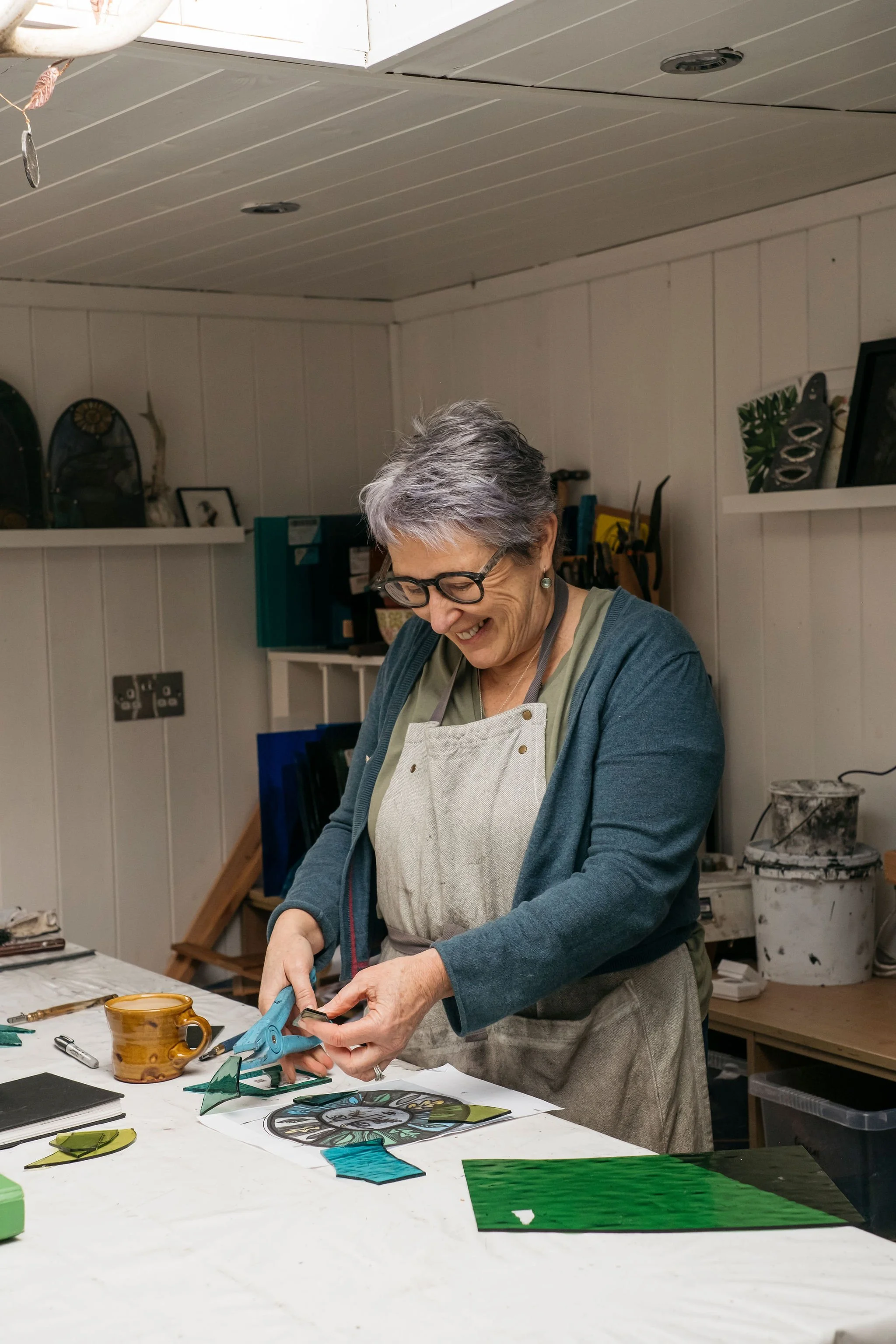 Brand shoot: Jane Littlefield - Peak District Stained Glass Artist. 