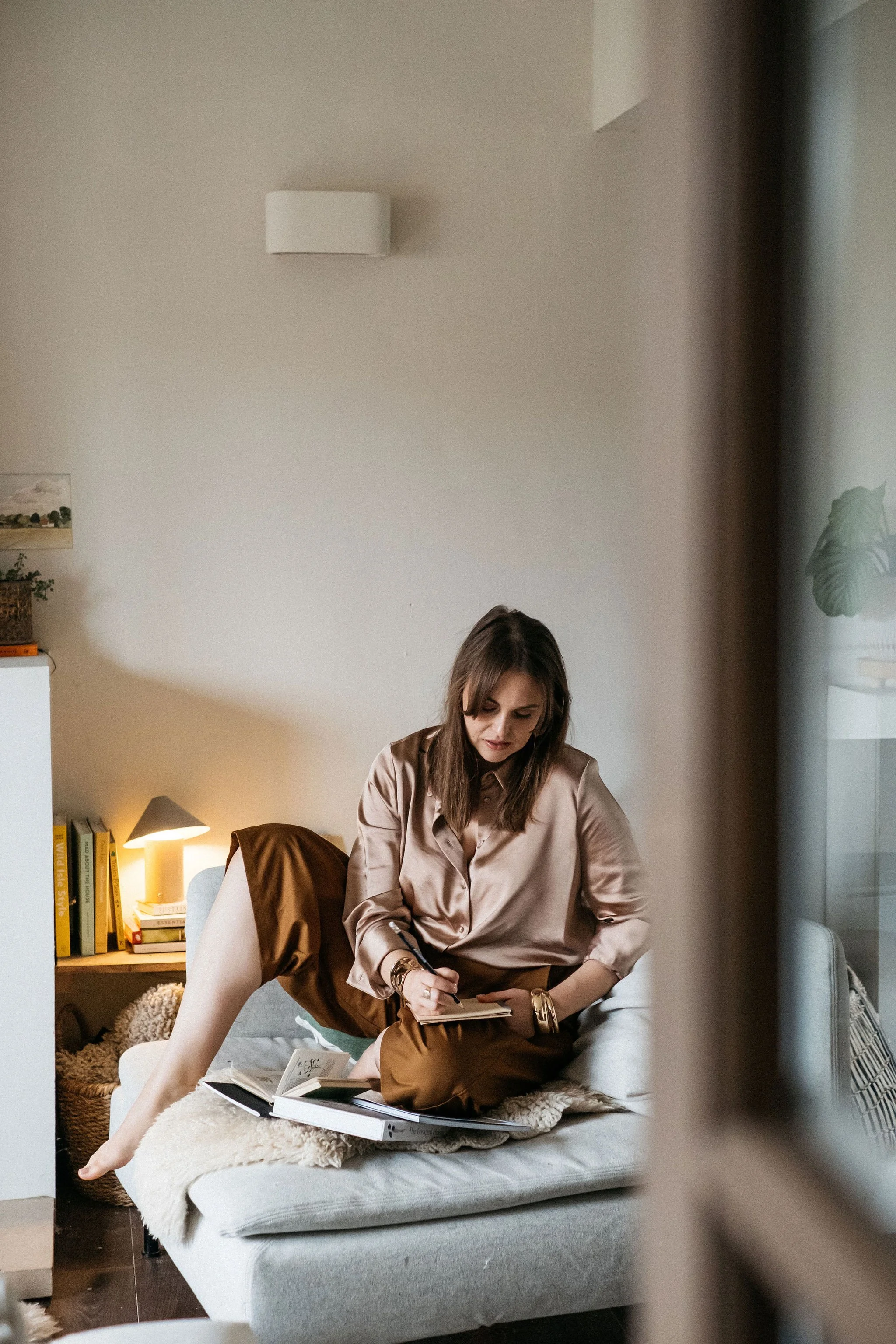 lifestyle brand shoot for interior stylist in neutral space Derbyshire and South Yorkshire