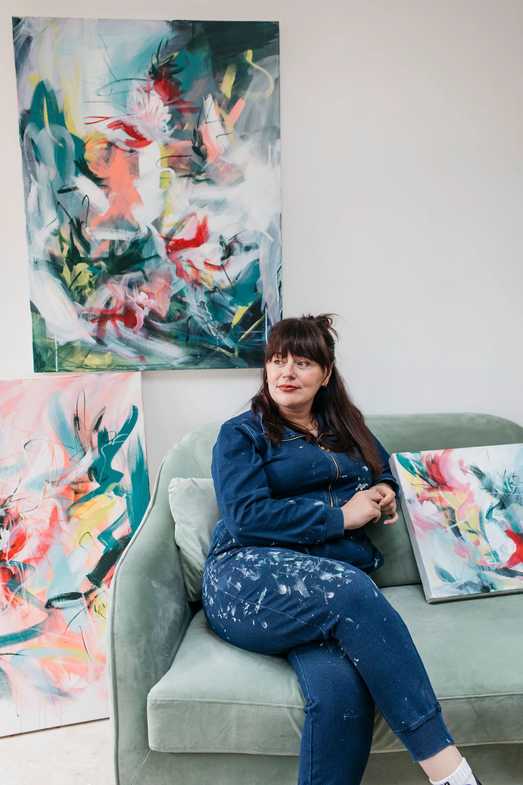 Brand shoot for contemporary floral painter and artist in Sheffield