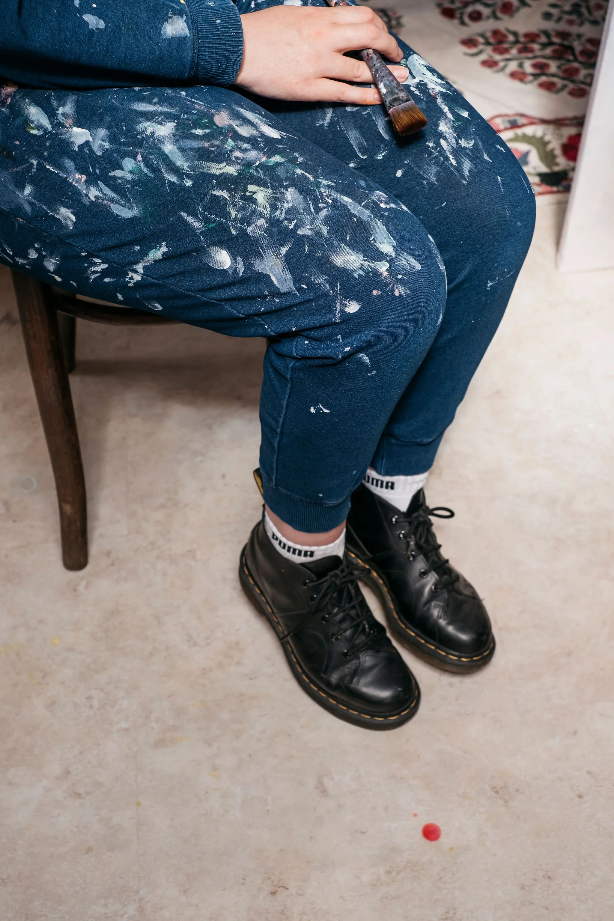 Brand shoot for contemporary floral painter and artist in Sheffield