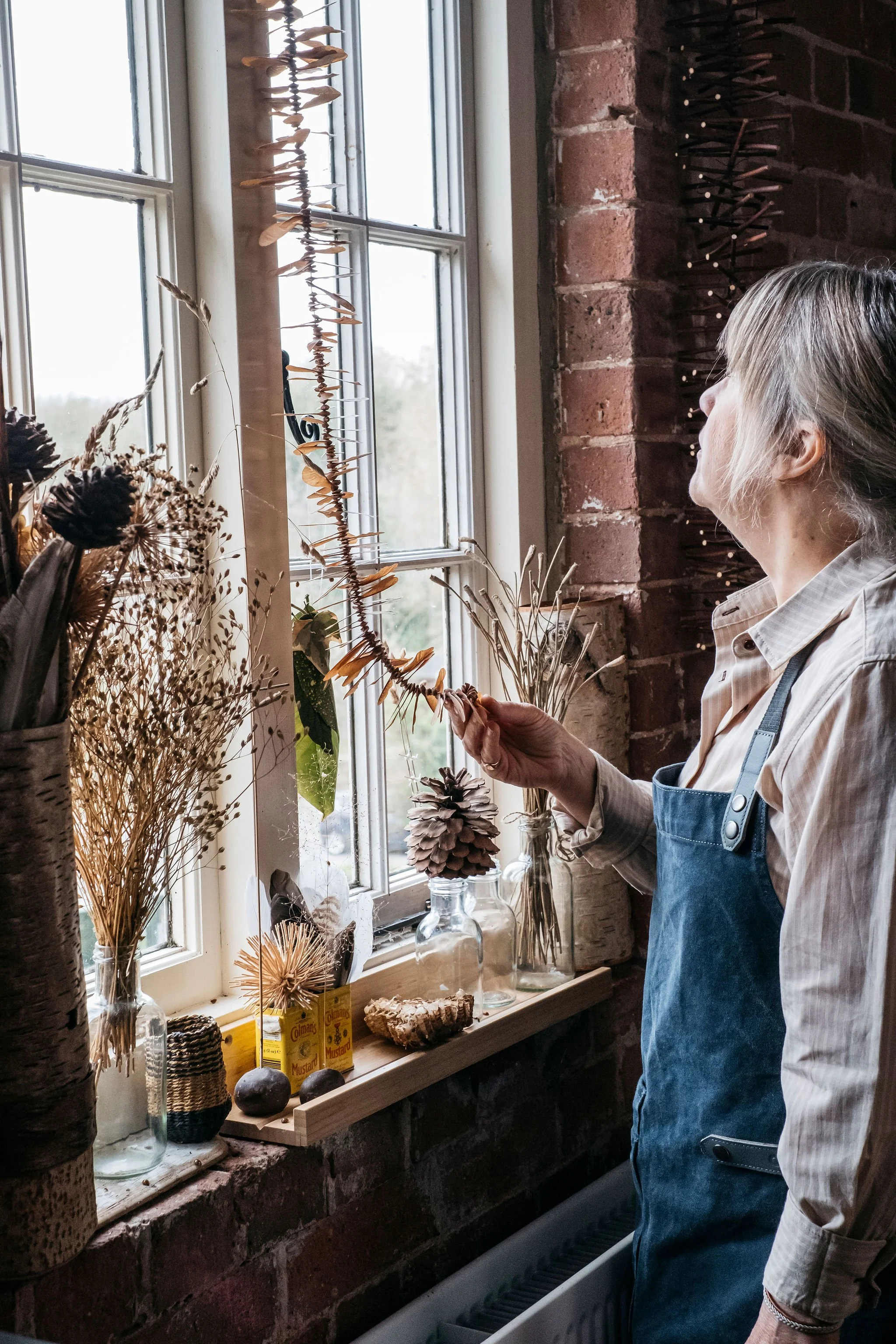 Indoor and outdoor brand and portrait shoot for nature based artist in the East Midlands