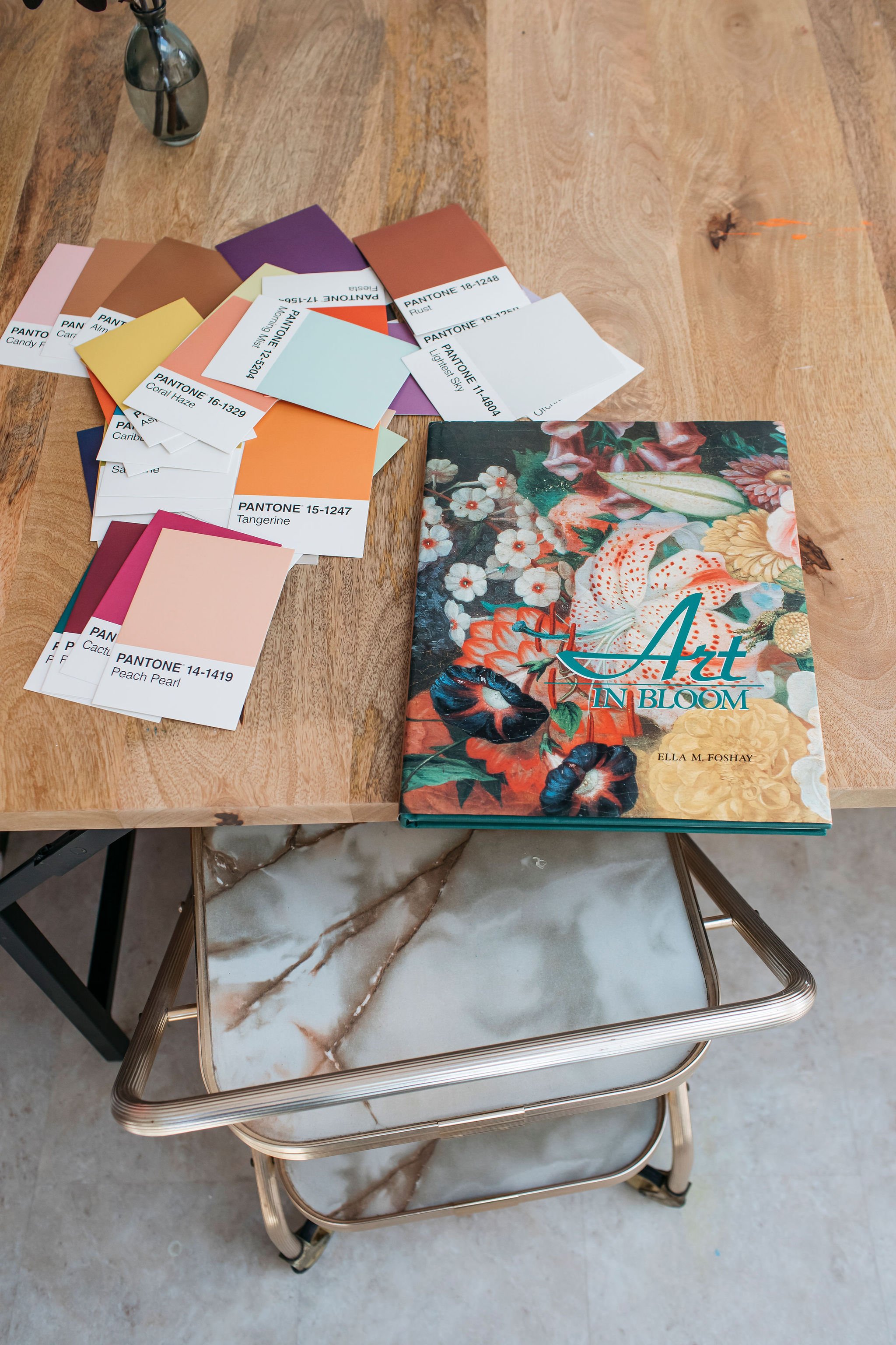 Brand shoot for contemporary floral painter and artist in Sheffield