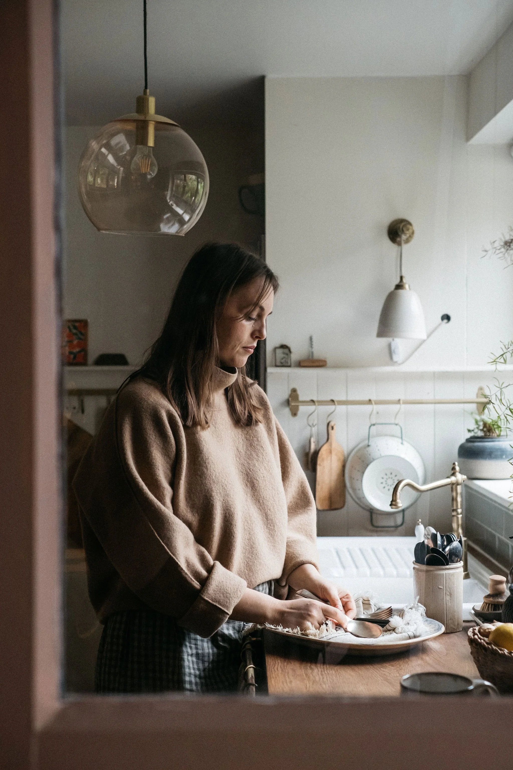 lifestyle brand shoot for interior stylist in neutral space Derbyshire and South Yorkshire