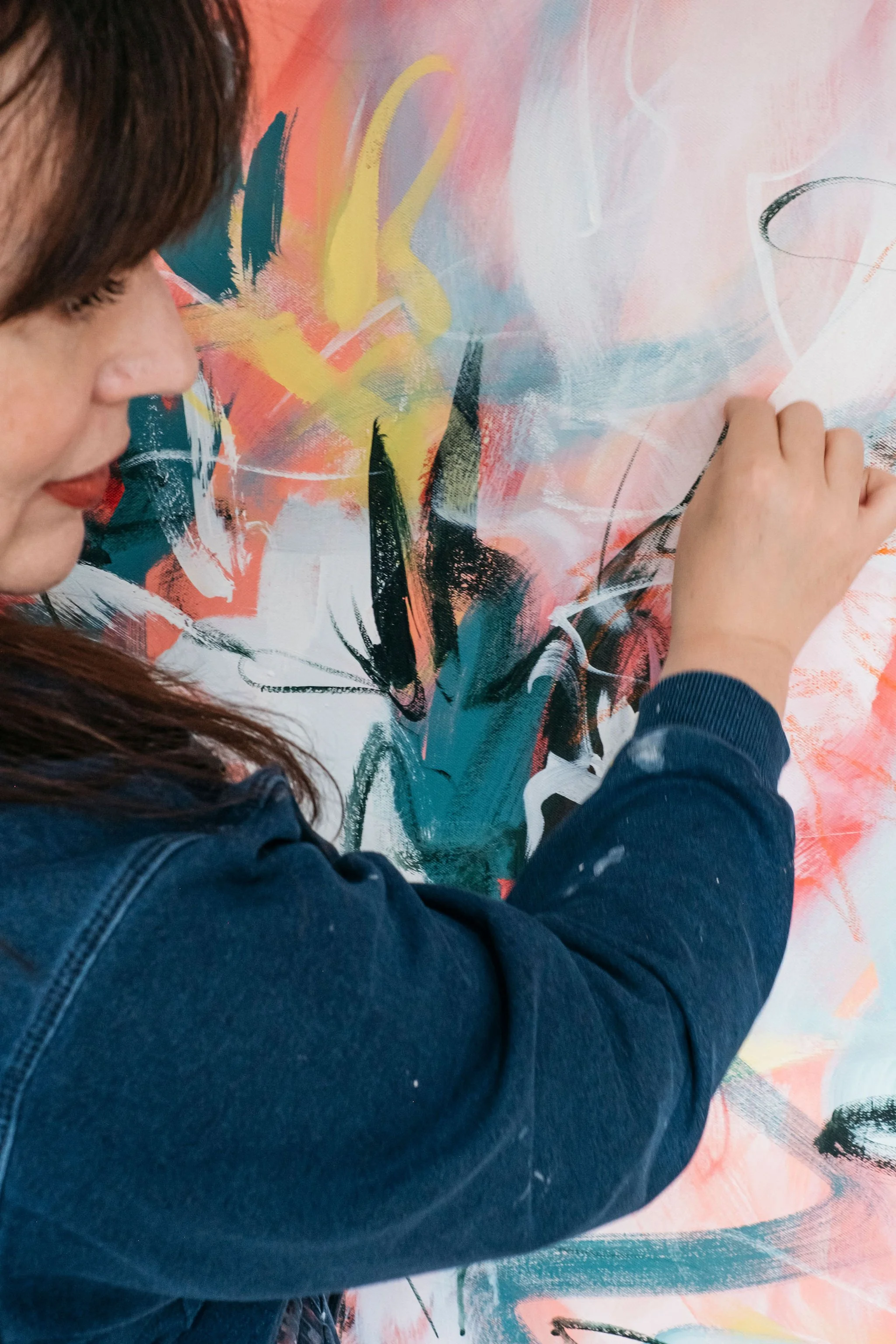 Brand shoot for contemporary floral painter and artist in Sheffield