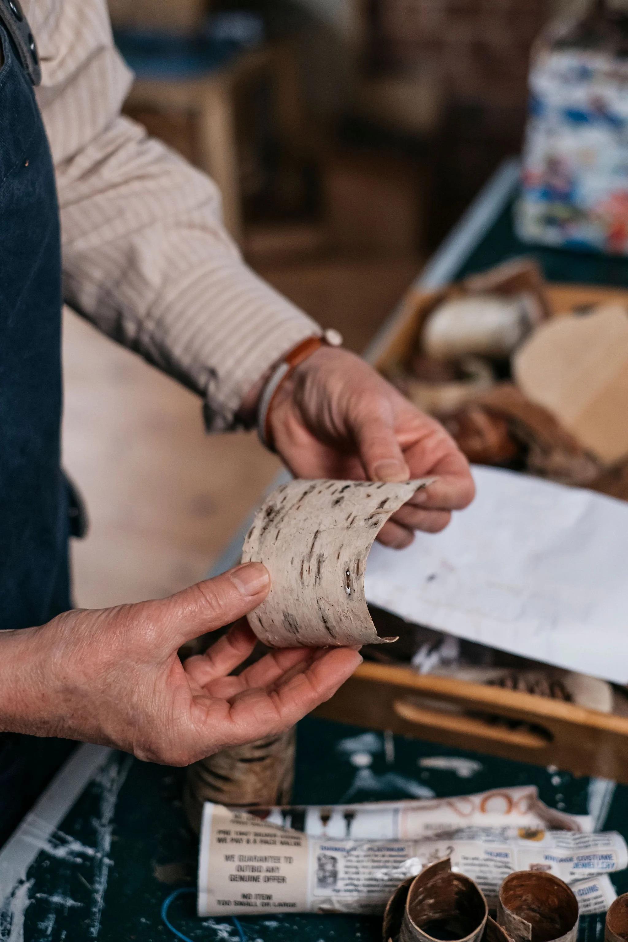 Indoor and outdoor brand and portrait shoot for nature based artist in the East Midlands