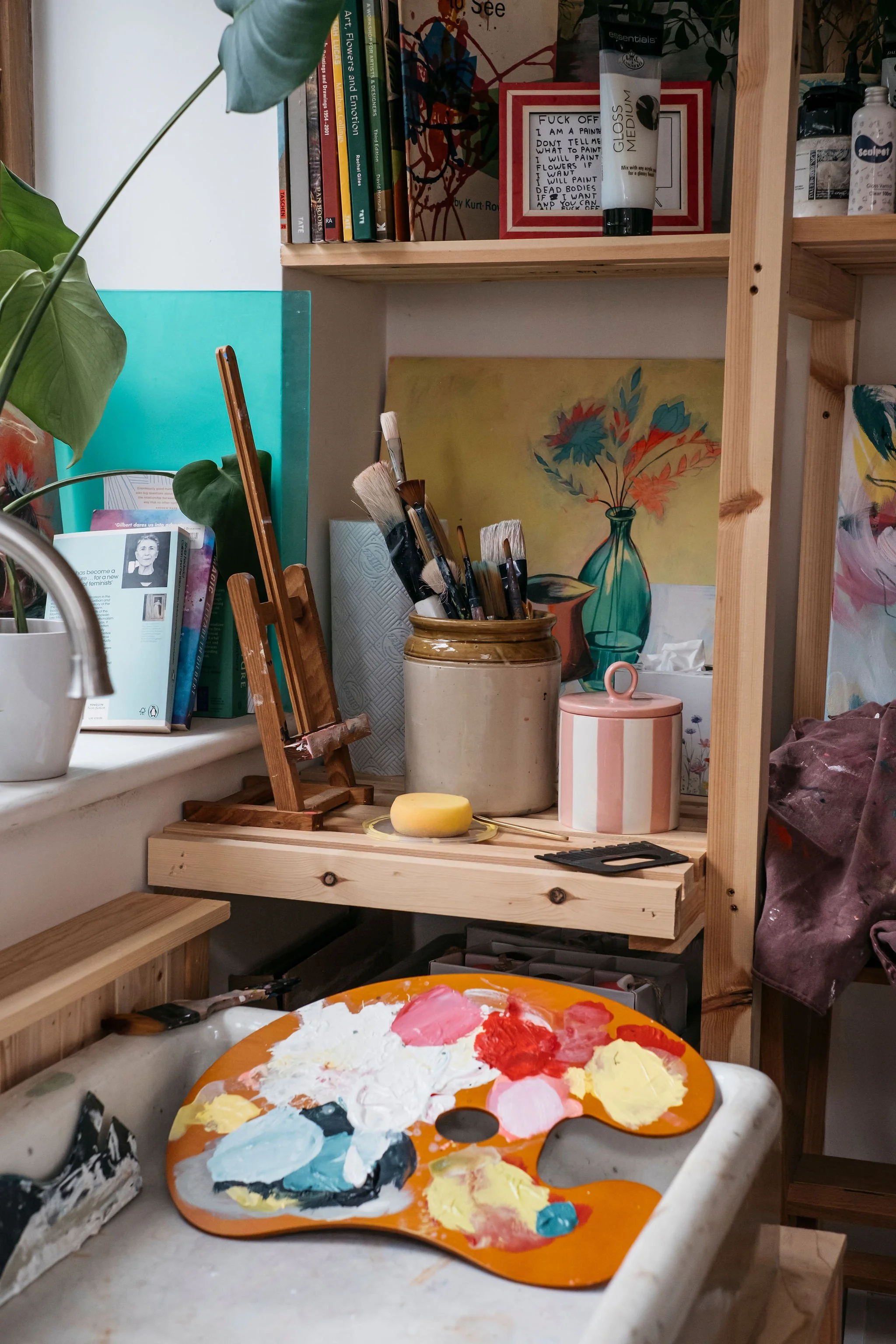 Brand shoot for contemporary floral painter and artist in Sheffield