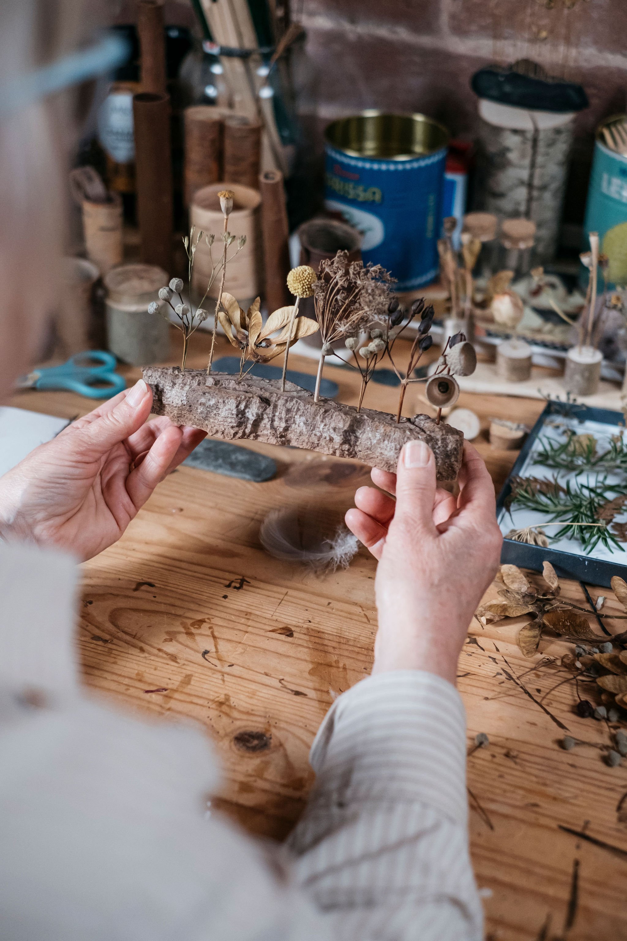 Brand shoot for nature based artist Jane Bevan in South Derbyshire.