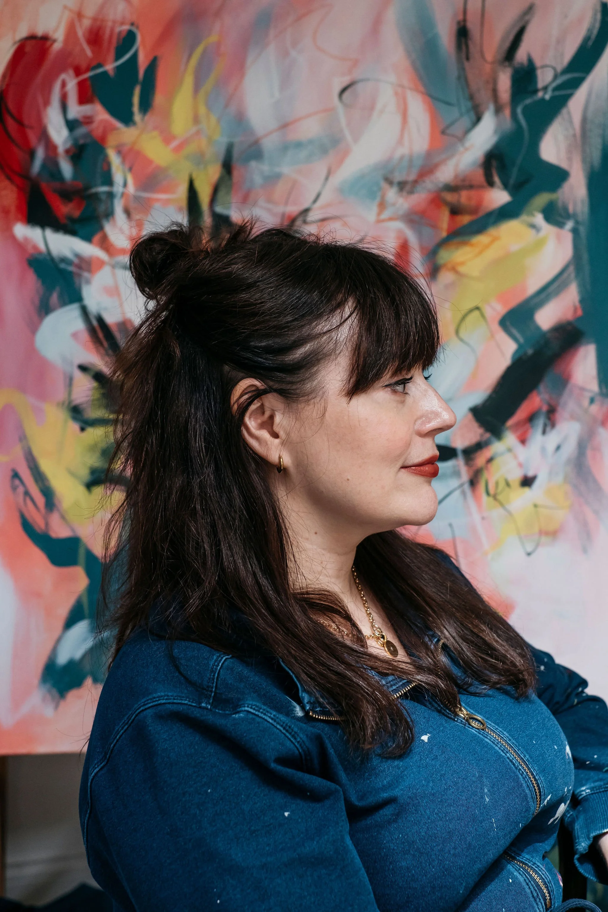 Brand shoot for contemporary floral painter and artist in Sheffield