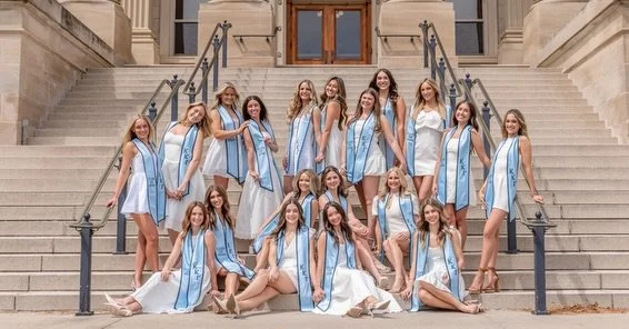 Congrats to all the seniors graduating this spring! 🎓 I got to help this group of sorority sisters celebrate last weekend at ISU - complete with a champagne explosion 😂