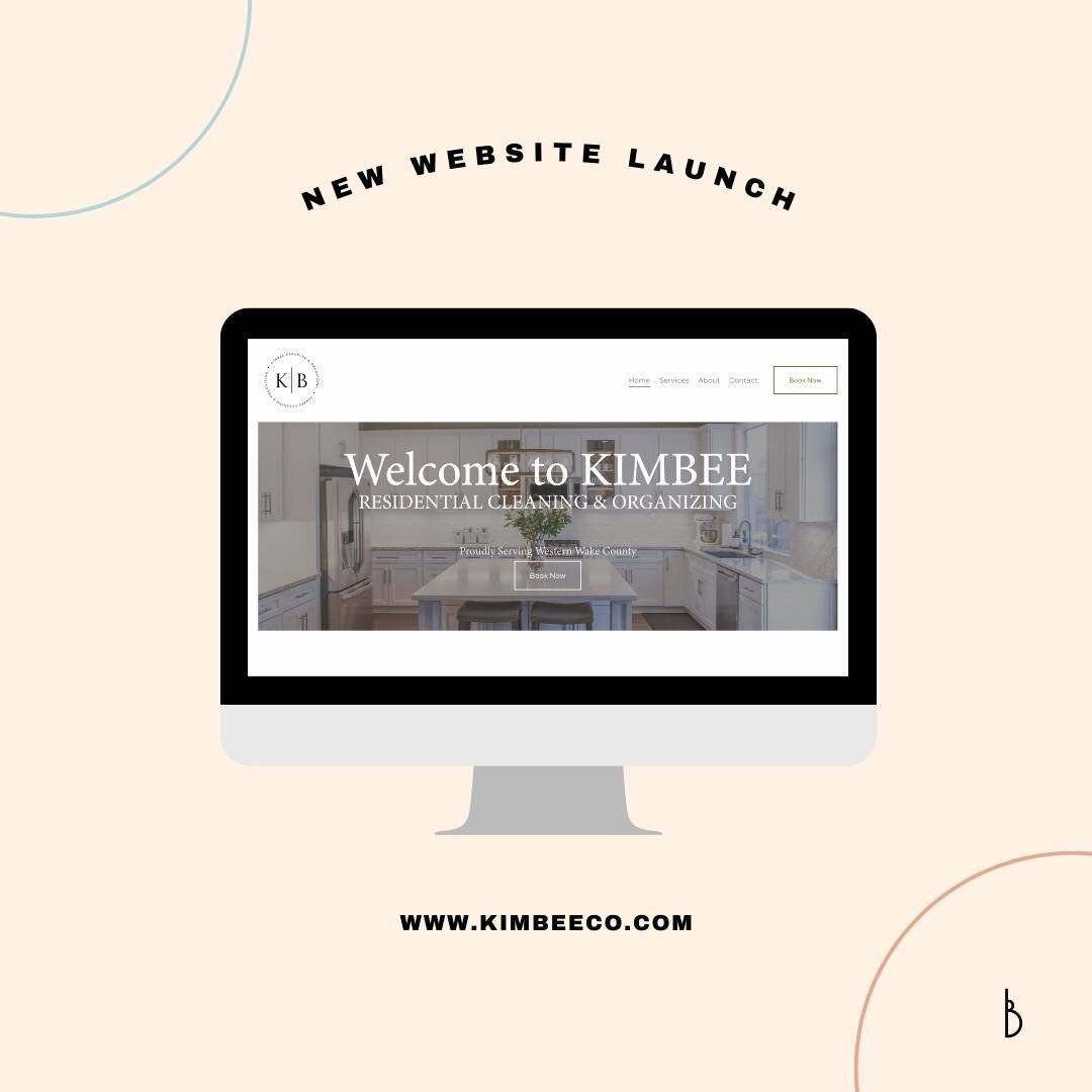 It was a pleasure creating this website design for KimBee - Cleaning &amp; Organizing! Check out their website to see all the services they offer!

#beingbasic #marketing #webdesign #socialmedia #website #websitelaunch #trending #marketingcompany #bu