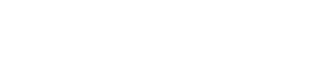 White text spelling 'ALEXION' with a stylized swoosh above, on a black background.