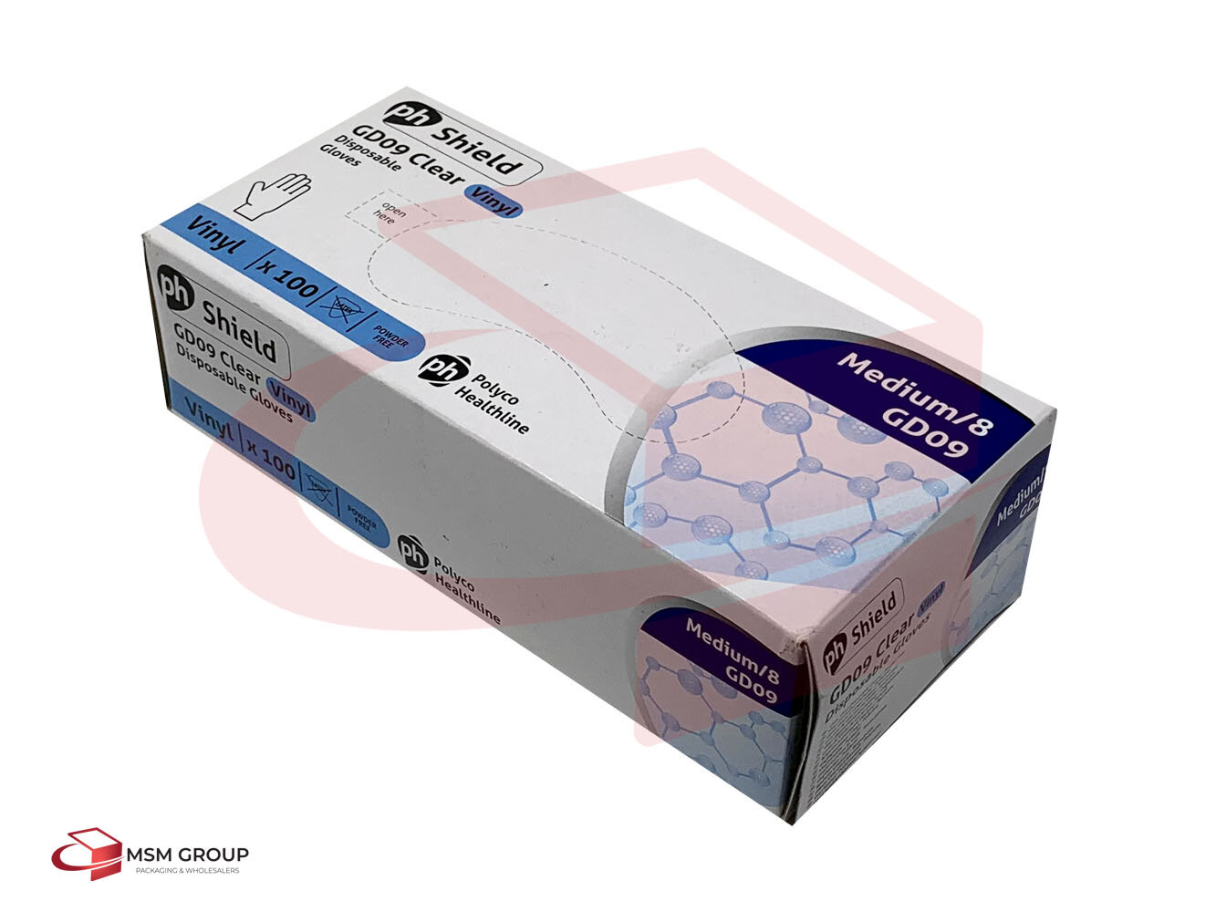 Vinyl Gloves Clear Medium Powder Free