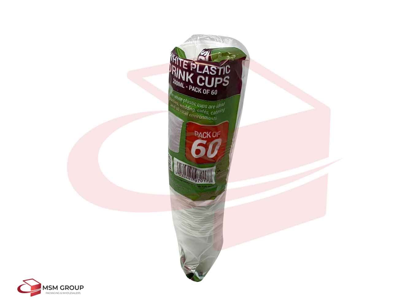 Disposable Cups Plastic 7oz x 60