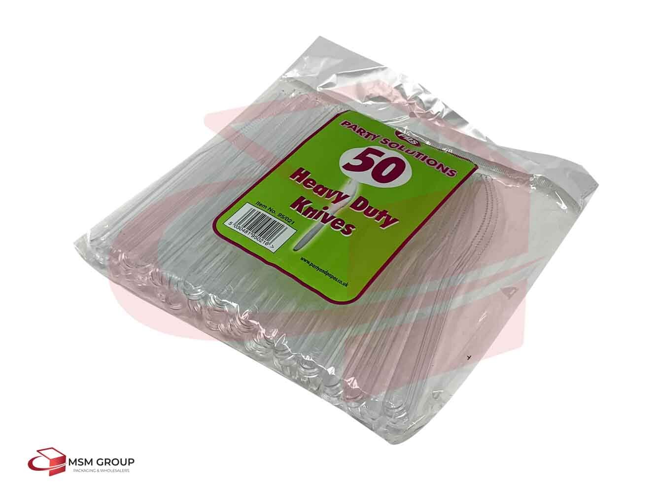 Disposable Knives Heavy Duty Clear