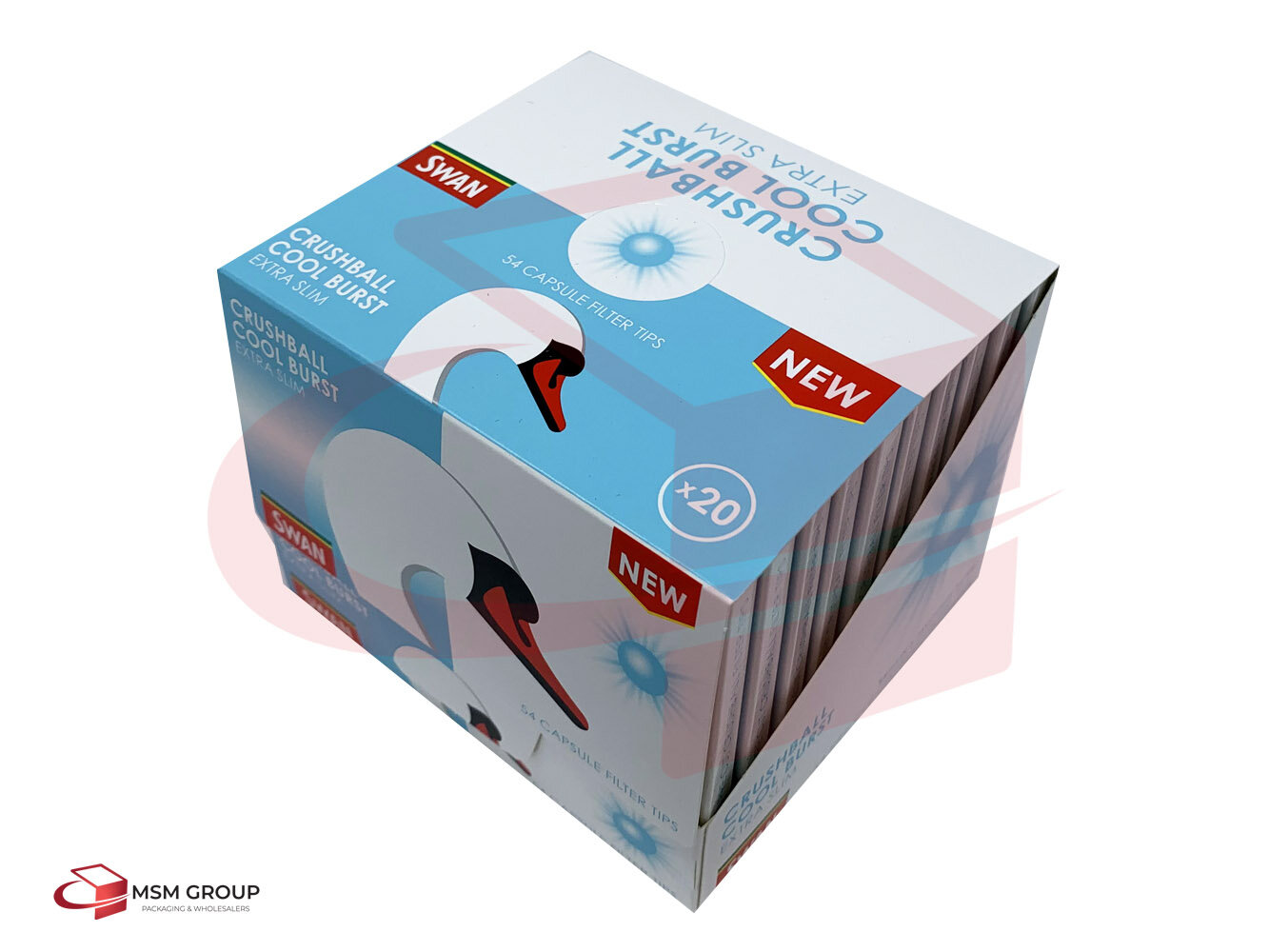 Swan Crush Ball Cool Burst Extra Slim Filter Tips