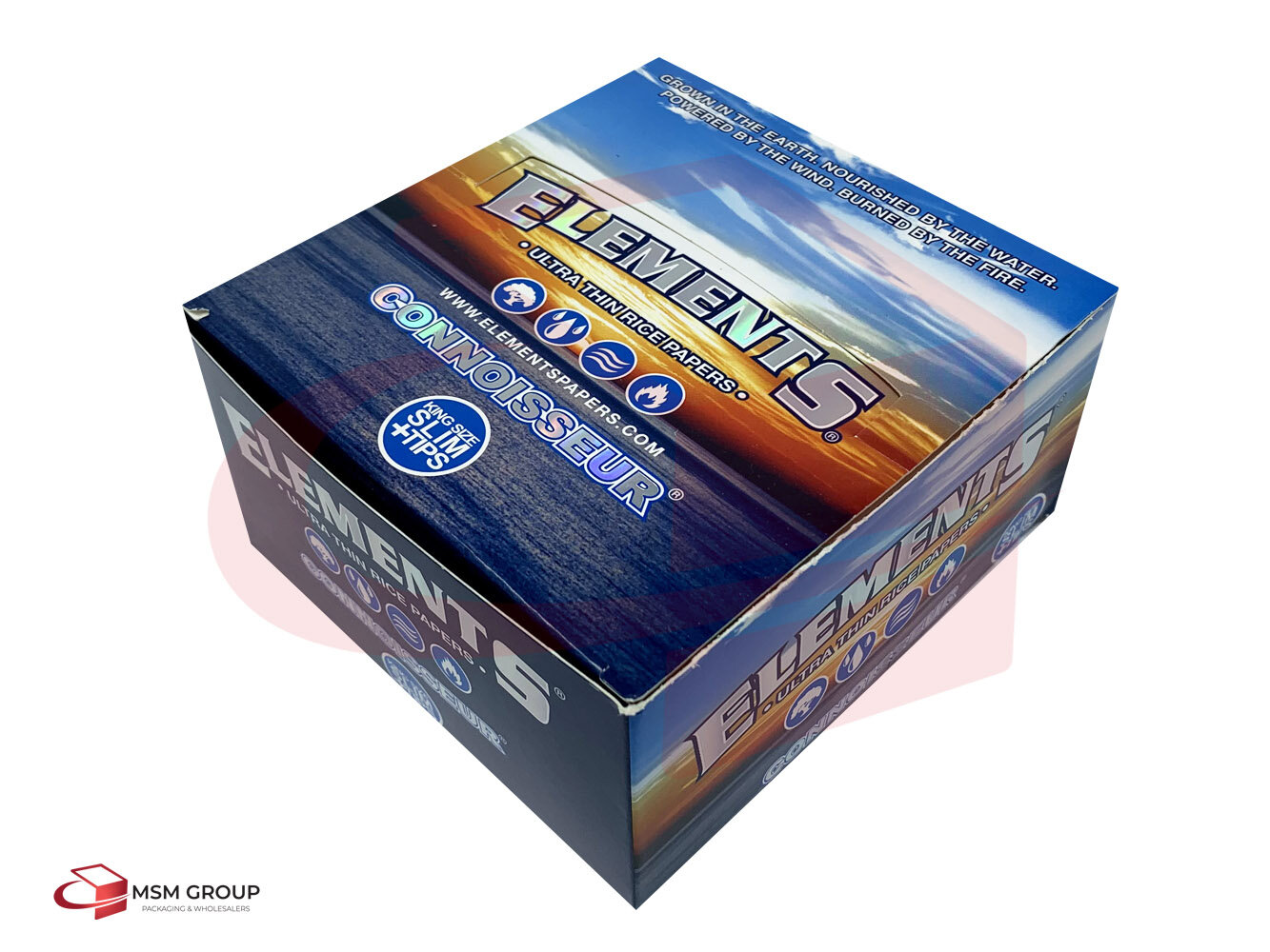 Elements King Size Slim Connoisseur + Tips