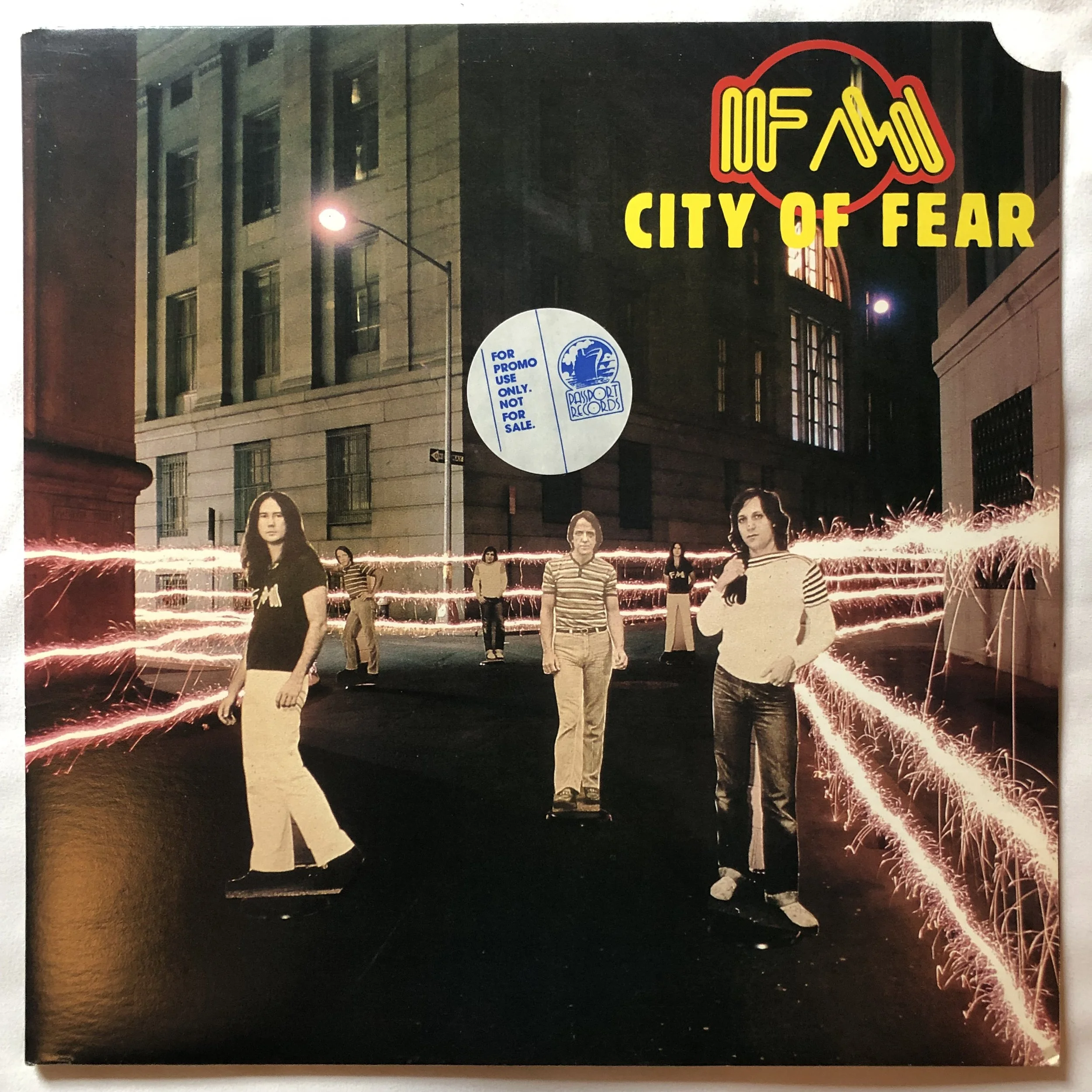1980 FM “City Of Fear” LP / Passport PROMO US OG Press / Prog Rock