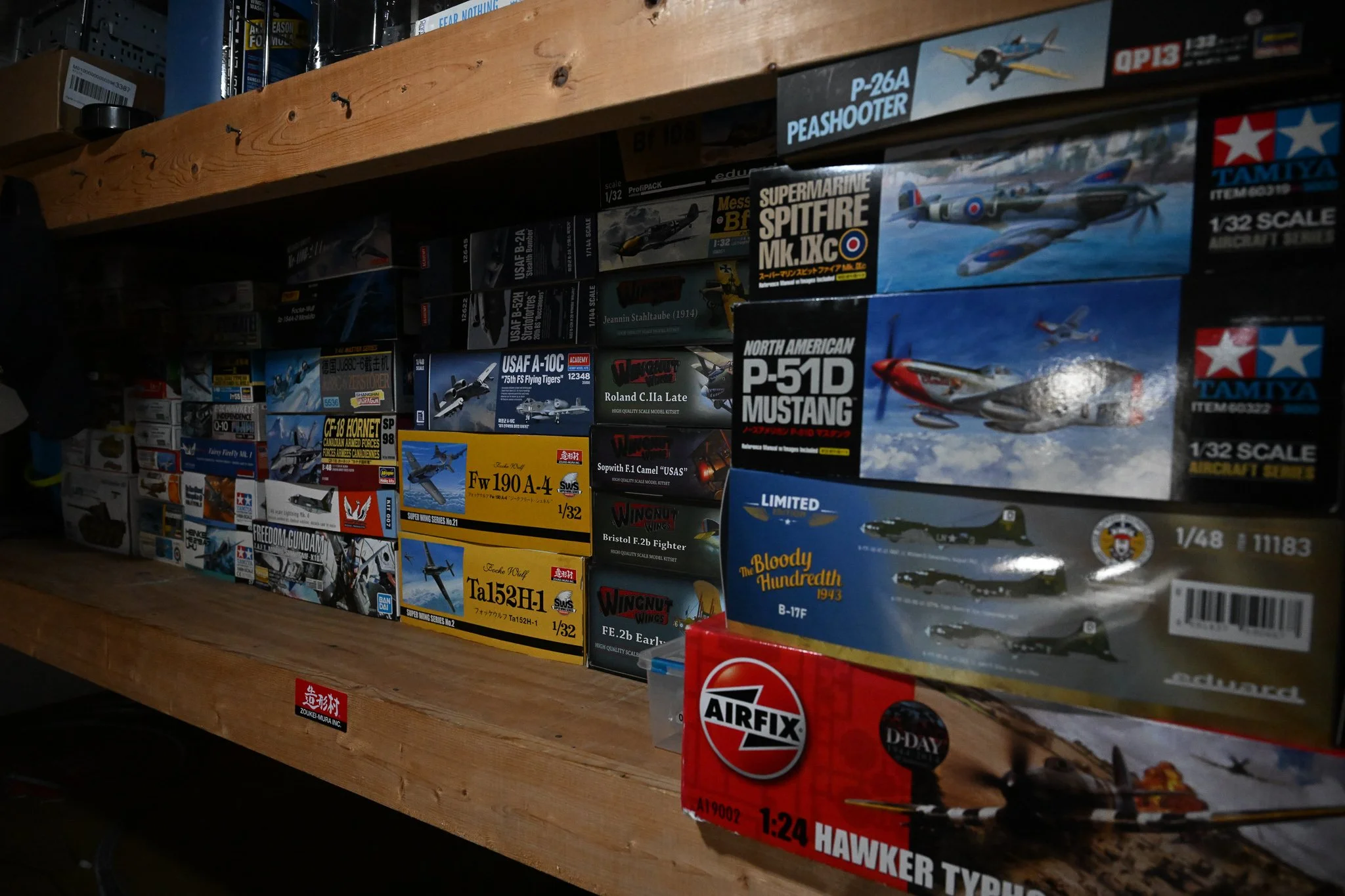 On a shelf in his basement is the inventory of projects Ken Barnes hopes to complete in the future on Wednesday July 15, 2026, at his residence in Columbia. “I like to say building models kept me off the streets,” Barnes said.
