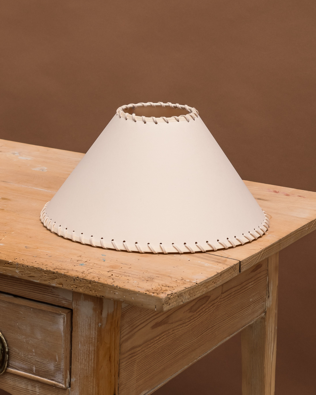 Etta Woven Lampshade in Pale Cream, Cone - Hum London.png