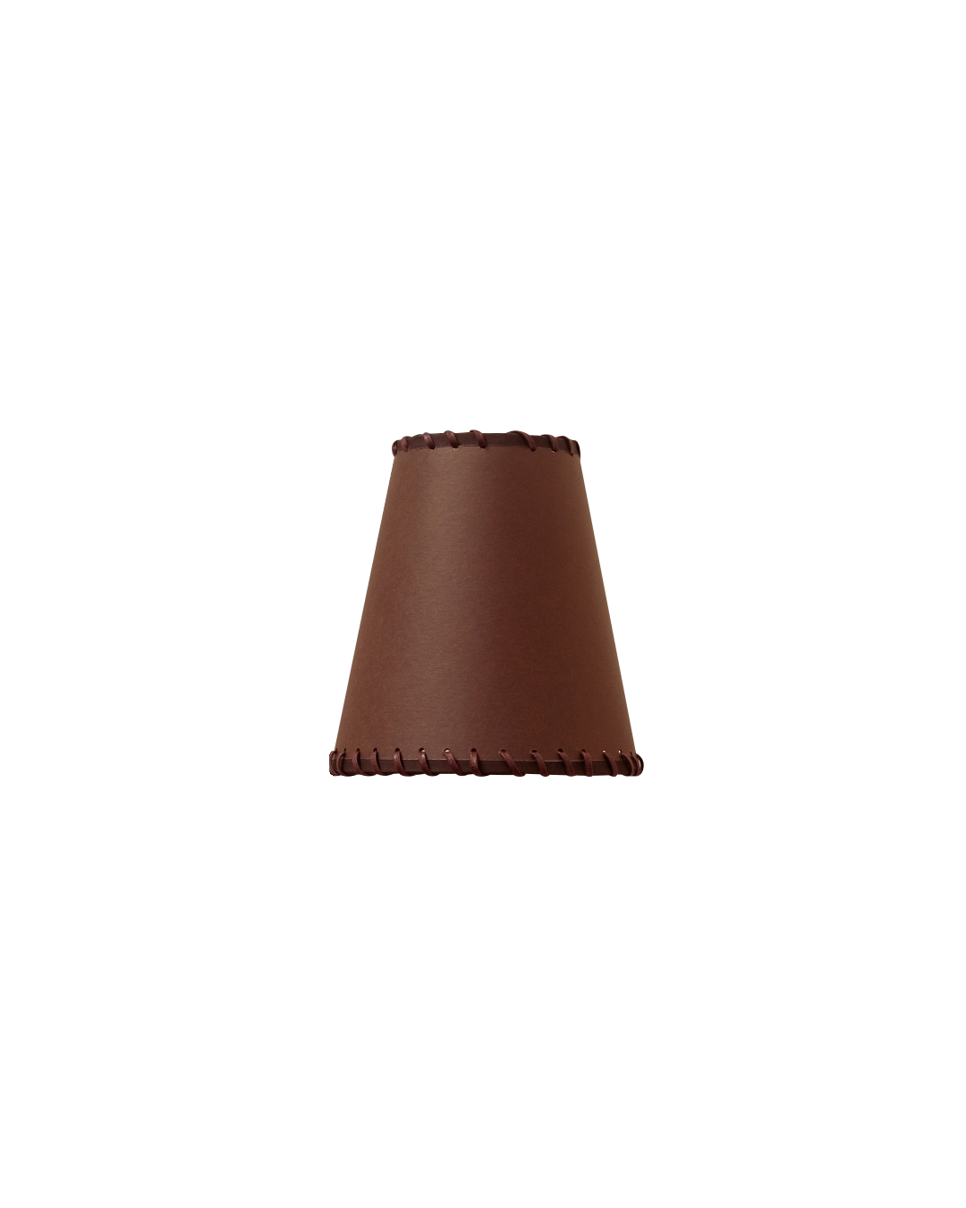 The Etta Lampshade — Chocolate Brown, Chocolate Whipstitched Trim, Tall.png