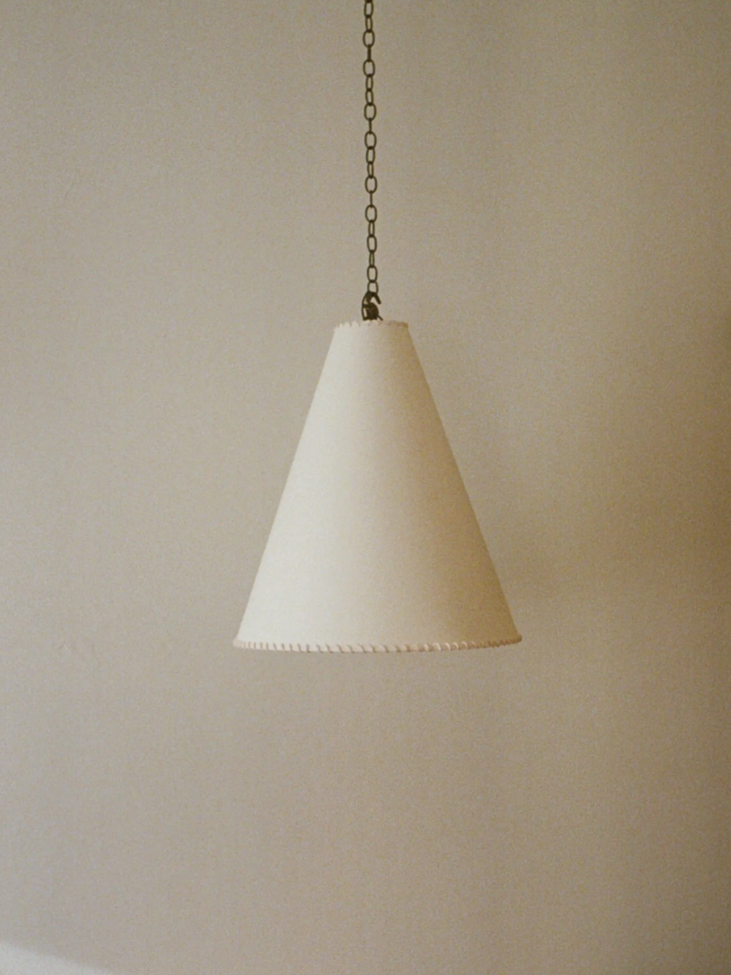 The Etta Pendant Lampshade — Whipstitched Trim, Conical