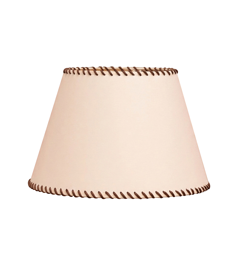 The Etta Lampshade — Chocolate Whipstitched Trim, Empire.png