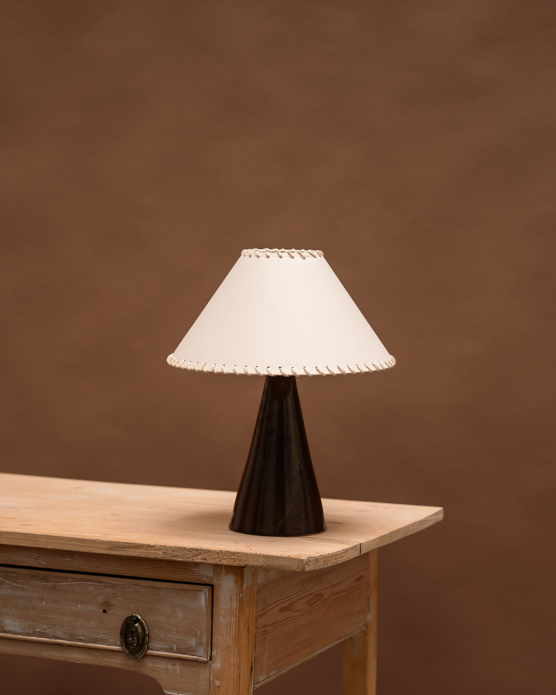 Etta Woven Lampshade in Pale Cream, Cone - Hum London (4).png