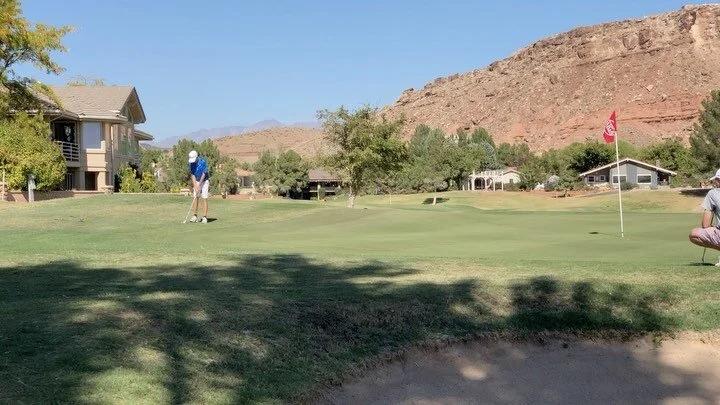 St George is so much fun! We drove down for a family vacation and I played in an @ajgagolf qualifier at @bloomingtoncountryclub . I really needed my short game to shoot even par from the tips. I missed qualifying by 2 strokes. . . . . #ajga #ajgagolf