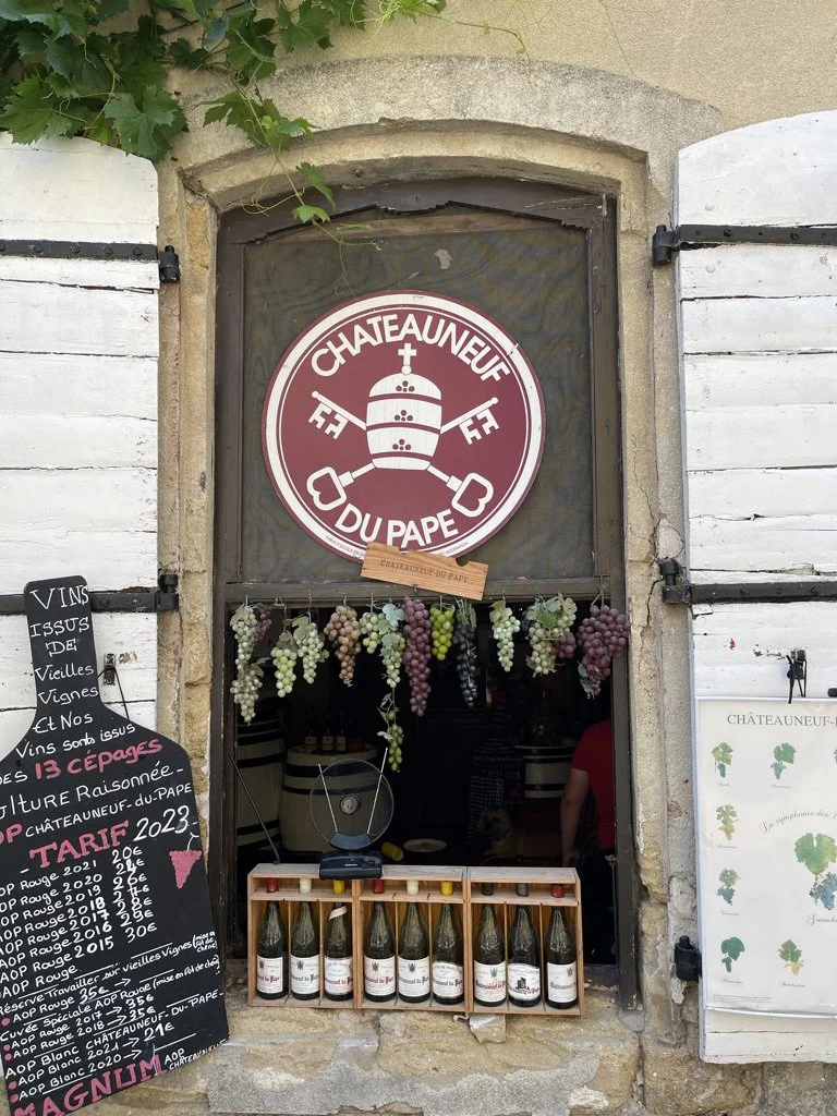 wine shop in chateauneuf du pape