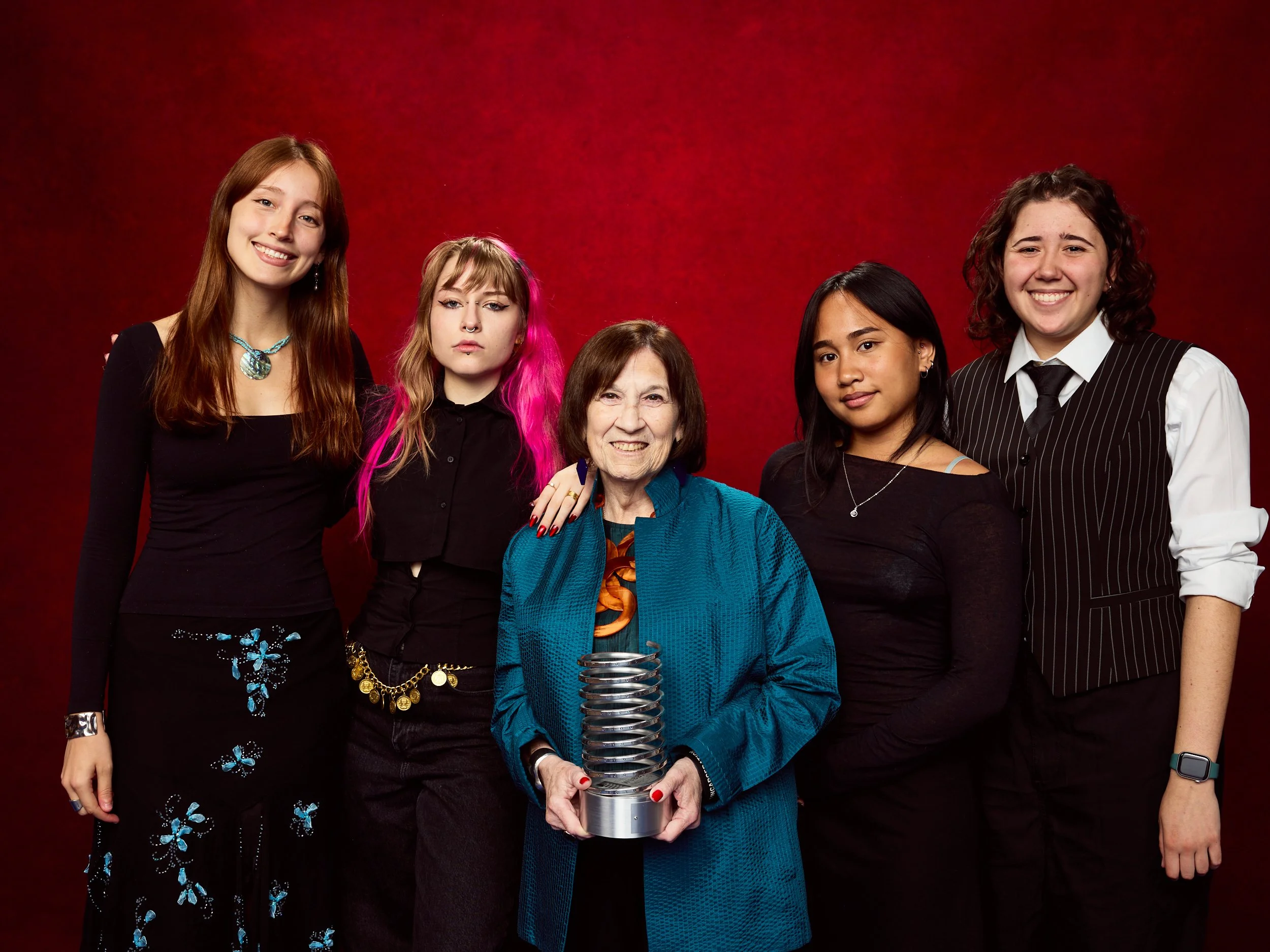 WITNESS's Game Development Team (Pictured left to right: Adelina Simpson, Margo Craven, Evie Litwok, Alexandra Ericta, Sam Johnson)