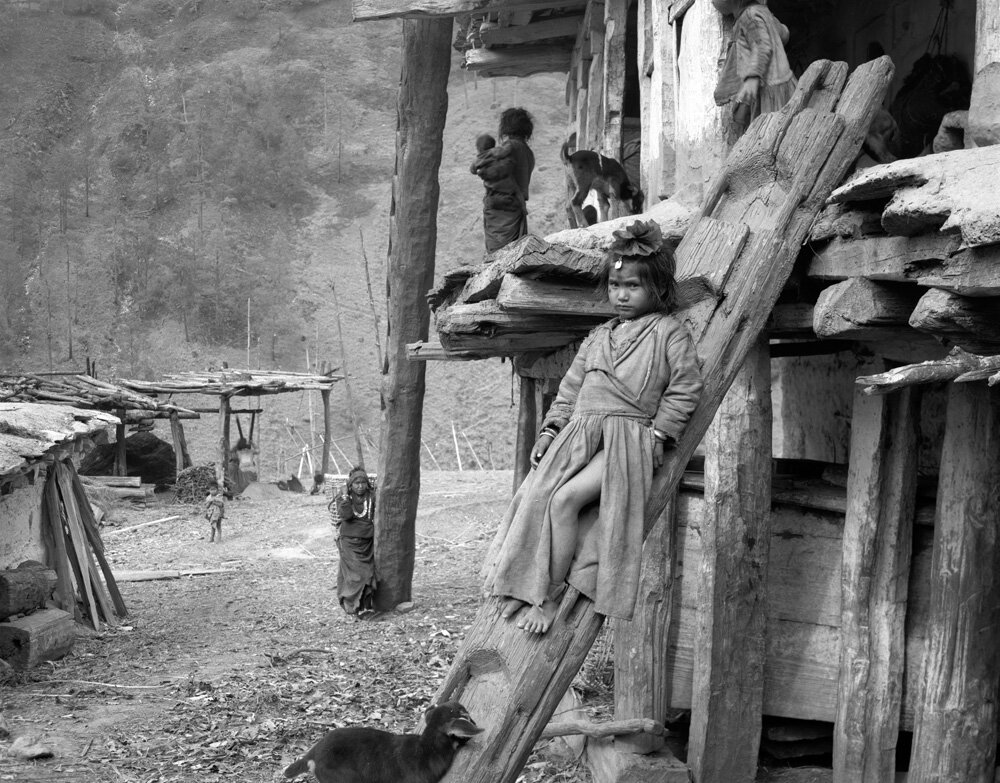 GirlOnLadder_Nira village_Mugu_Nepal_1985.jpg