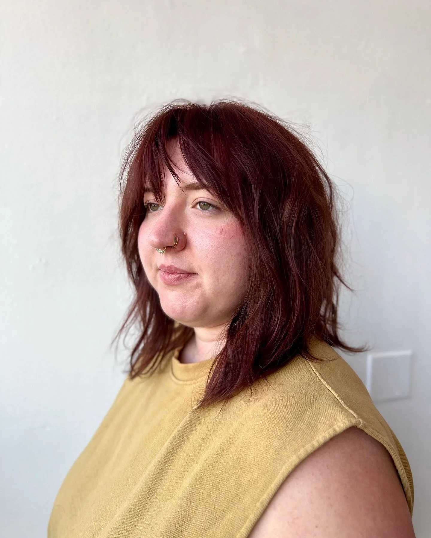 Sometimes one all over color and a cutie little shaggy cut is all you need. 
&bull;
&bull;
&bull;
&bull;
&bull;
#redhair #mahoganyhair #shag #shaghaircut #coolhair #614 #614columbus #614living #614hair #614hairstylist #614salon #cbus #cbuslife #cbusg