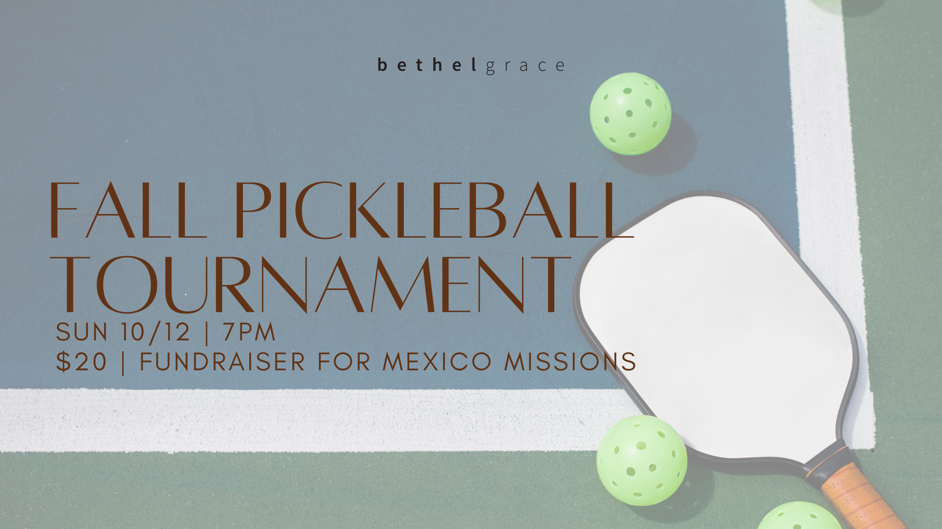 Fall Pickleball Tournament