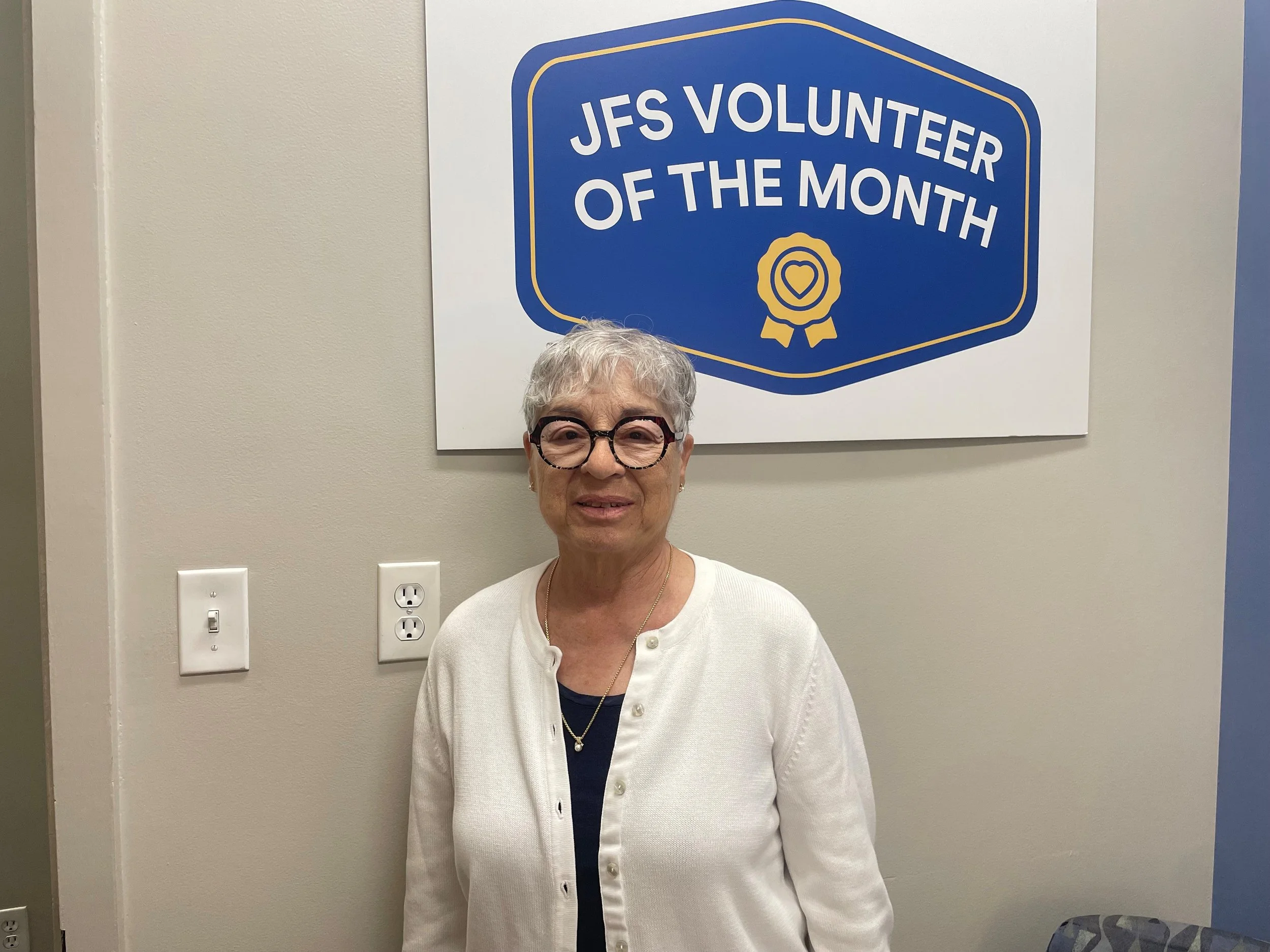 Myra L., JFS volunteer of the month.