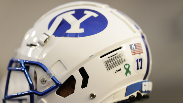 BYU Football Donned Helmet Decal In Support Of Mental Illness Awareness Week