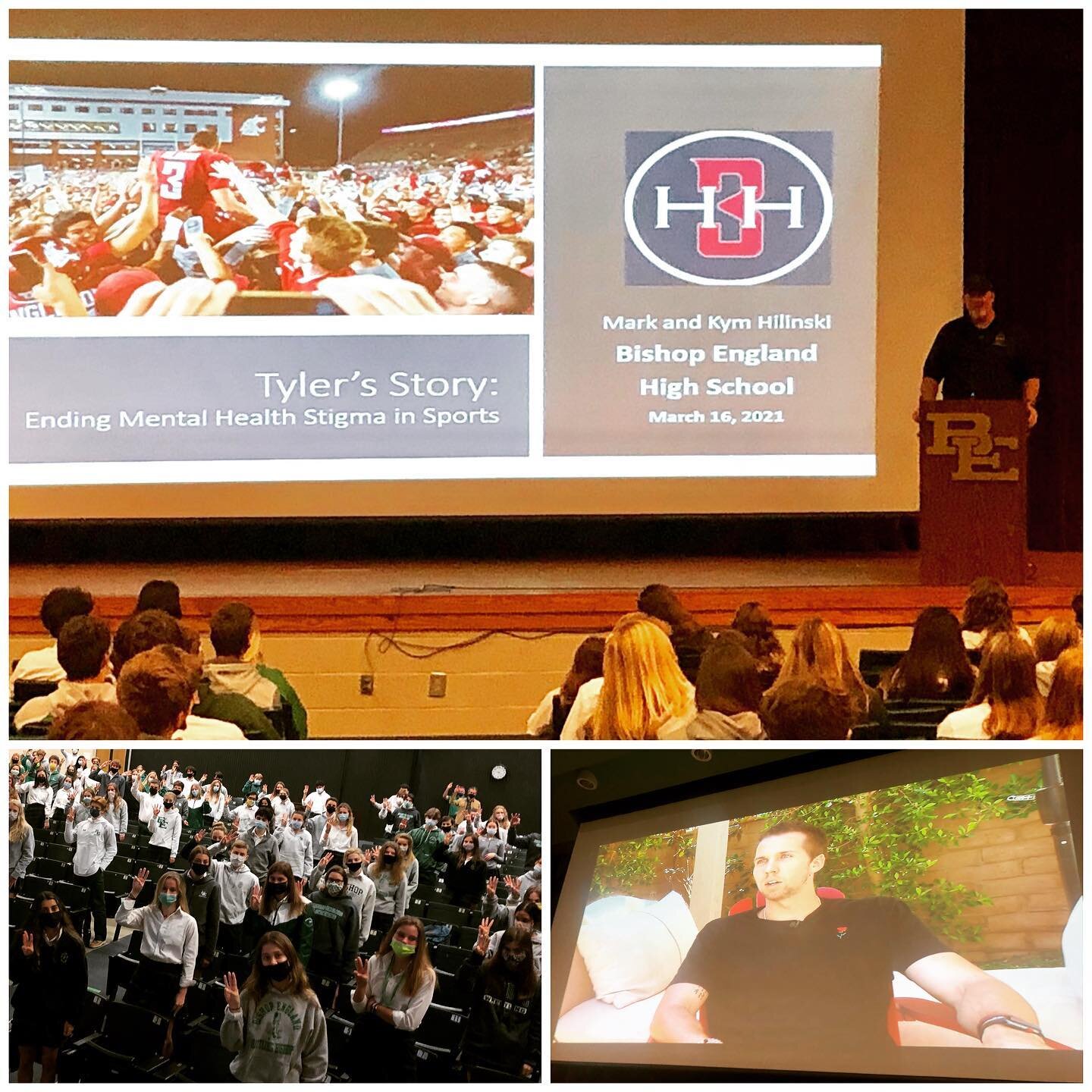 Incredible two days spent with the students and staff at Bishop England High School giving four Tyler Talks. Very grateful to share Tyler&rsquo;s story and the mission of Hilinski&rsquo;s Hope as we work to raise awareness and end the stigma associat