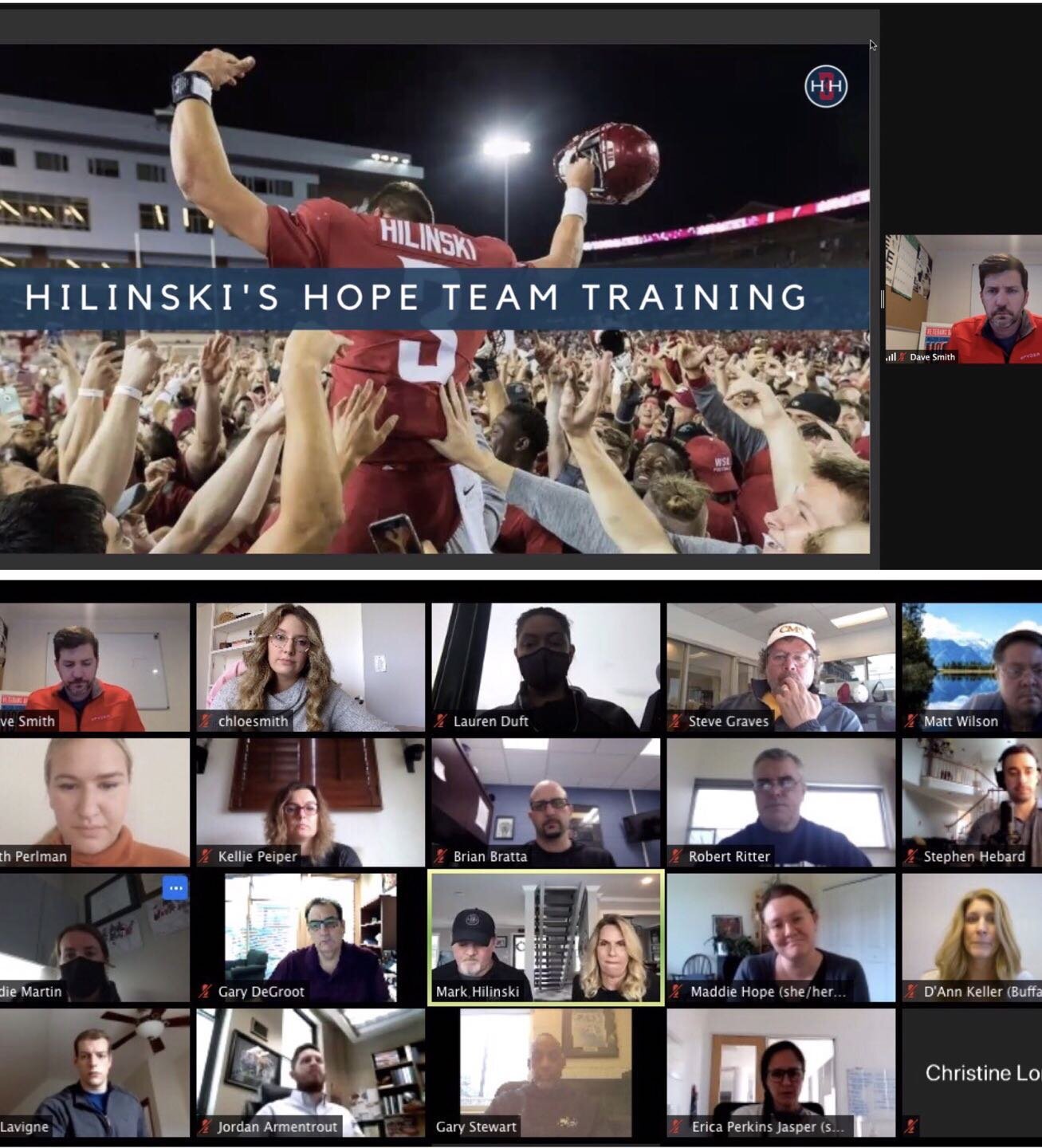 Excited to kick-off our Hilinski&rsquo;s Hope Game Plan Team Training with our early adopters! Thank you to all that participated today! We look forward to working with you and supporting our student-athletes and their mental health❤️❤️❤️
