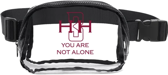 "You Are Not Alone" Clear Crossbody Bag