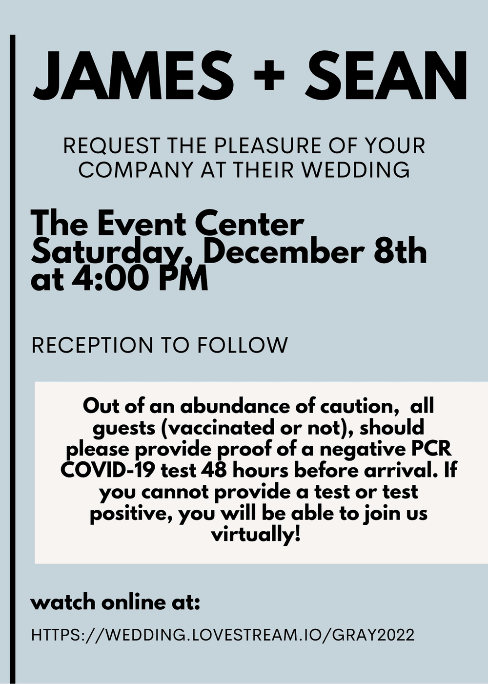 Wedding Invitation Templates and Wording for COVID Weddings — LoveStream