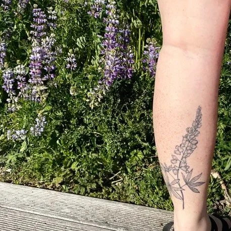 healed lupine amongst a field of lupine !! booking november and december now :) 

 #machinetattoo #seattletattooartist  #vegantattoo #vegantattooartist  #seattletattoo #seattletattooshop #floraltattoo #botanicaltattoo