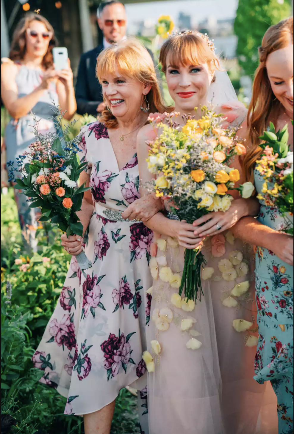   Actress Emma Myles Wearing Marchesa Notte On Her Wedding Day  