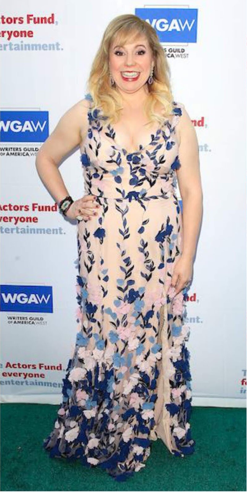   Actress Kirsten Vangsness Wearing Marchesa Notte At The Actors Fund 22nd Annual Tony Awards Viewing Party   