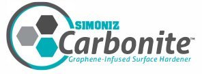 Simonz Carbonite logo with a hexagonal graphic and text 'Simonz Carbonite Graphene-Infused Surface Hardener'