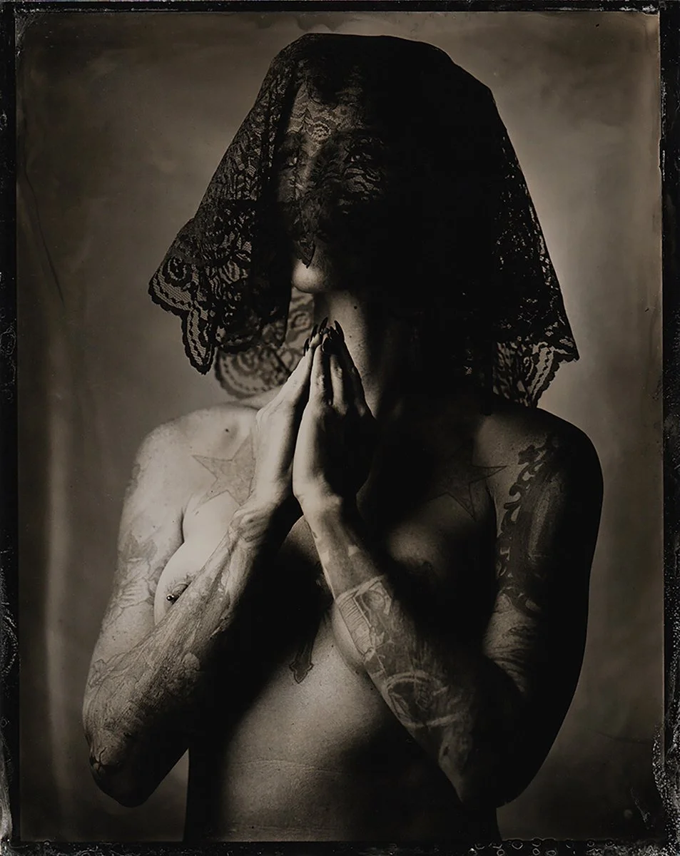 Holy Prayer, original tintype, 8 x 10 in, 2024, $350, © Kevin Black, Rio Rancho, New Mexico