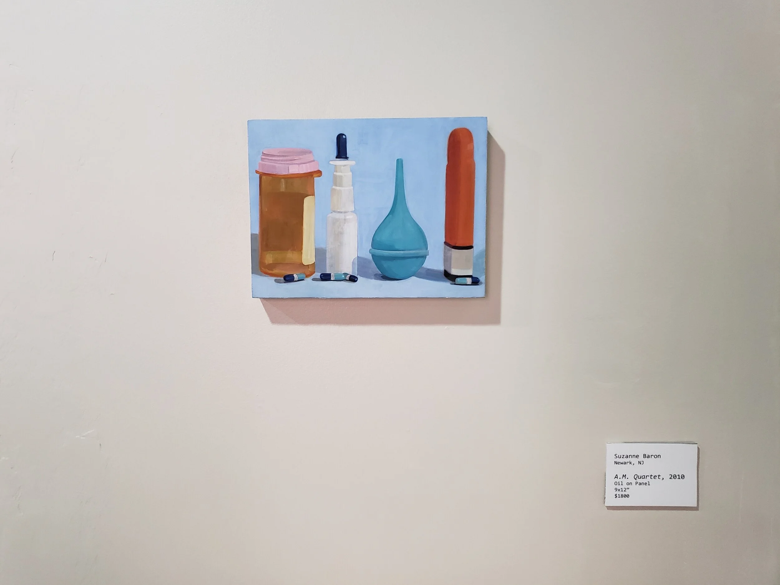 Suzanne Baron, Newark, NJ, A.M. Quartet, 2019, Oil on Panel, 9in x 12in - $1800.